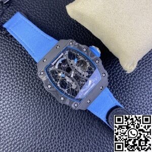 RM Factory Fake Richard Mille RM53-01 Tourbillon Blue Nylon Strap Watches