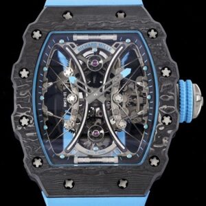 RM Factory Replica Richard Mille RM53-01 Tourbillon Blue Rubber Strap