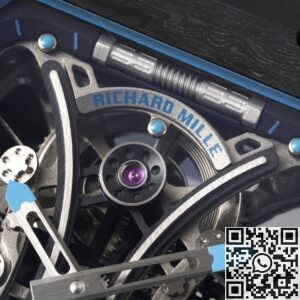 RM Factory Replica Richard Mille RM53-01 Tourbillon Blue Rubber Strap
