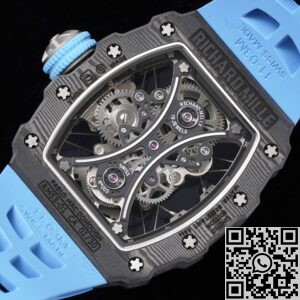 RM Factory Replica Richard Mille RM53-01 Tourbillon Blue Rubber Strap