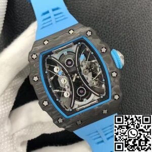 YS Factory Replica Richard Mille RM53-01 Tourbillon Blue Rubber Strap