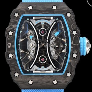 YS Factory Fake Richard Mille RM53-01 Tourbillon Blue Nylon Strap Watches