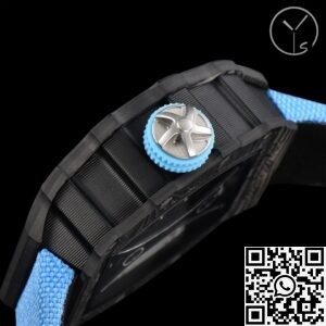 YS Factory Fake Richard Mille RM53-01 Tourbillon Blue Nylon Strap Watches