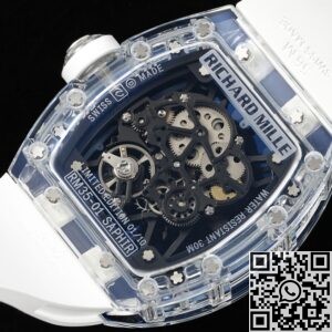 RM Factory Replica Richard Mille RM35-01 Blue Dial White Rubber Strap