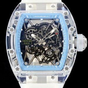 RM Factory Replica Richard Mille RM35-01 Blue Dial Transparent Strap