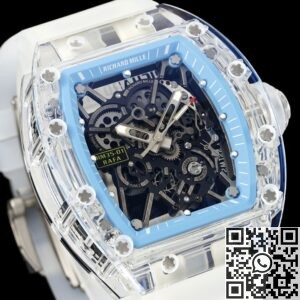 RM Factory Replica Richard Mille RM35-01 Blue Dial Transparent Strap