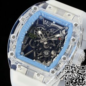 RM Factory Replica Richard Mille RM35-01 Blue Dial Transparent Strap