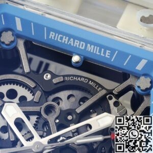 RM Factory Replica Richard Mille RM35-01 Blue Dial Transparent Strap