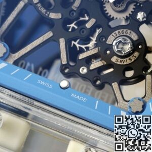 RM Factory Replica Richard Mille RM35-01 Blue Dial Transparent Strap