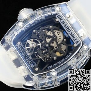 RM Factory Replica Richard Mille RM35-01 Blue Dial Transparent Strap