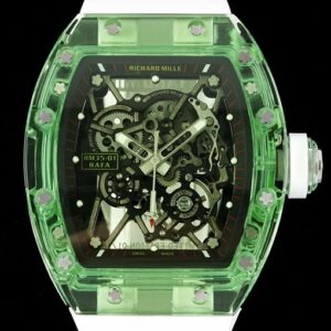 RM Factory Replica Richard Mille RM35-01 Green Crystal White Strap