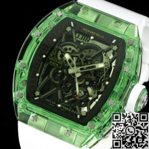 RM Factory Replica Richard Mille RM35-01 Green Crystal White Strap