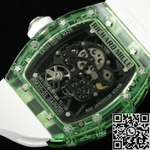 RM Factory Replica Richard Mille RM35-01 Green Crystal White Strap
