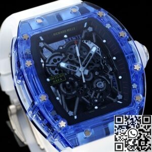RM Factory Fake Richard Mille RM35-01 Blue Crystal Watches