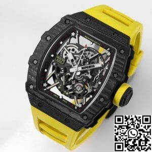 BBR Factory Replica Richard Mille RM35-02 Yellow Strap Watch