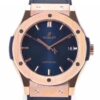 WWF Factory Replica Hublot Classic Fusion 511.OX.7180.LR 18K Gold Blue Dial