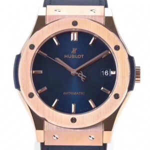 WWF Factory Replica Hublot Classic Fusion 511.OX.7180.LR 18K Gold Blue Dial