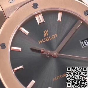 WWF Factory Fake Hublot Classic Fusion 511.OX.7081.LR 18K Gold Grey Dial Watches