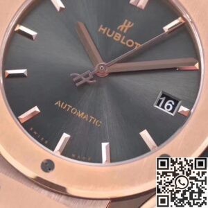 WWF Factory Fake Hublot Classic Fusion 511.OX.7081.LR 18K Gold Grey Dial Watches
