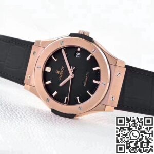 WWF Factory Fake Hublot Classic Fusion 511.OX.7180.LR 18K Gold Black Dial
