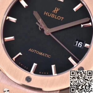 WWF Factory Fake Hublot Classic Fusion 511.OX.7180.LR 18K Gold Black Dial