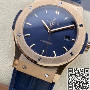 HB Factory Fake Hublot Classic Fusion 511.OX.7180.LR 18K Gold Blue Dial Watch