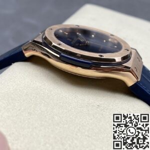 HB Factory Fake Hublot Classic Fusion 511.OX.7180.LR 18K Gold Blue Dial Watch