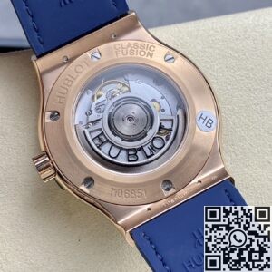 HB Factory Fake Hublot Classic Fusion 511.OX.7180.LR 18K Gold Blue Dial Watch