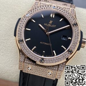 HB Factory Replica Hublot Classic Fusion 511.OX.1181.LR.1704 Rose Gold Diamond Watch