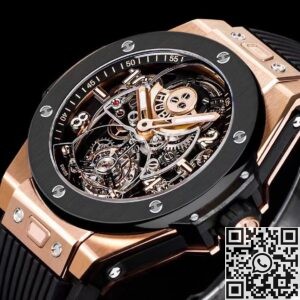 HB Factory Replica Hublot Big Bang 419 Rose Gold Black Ceramic