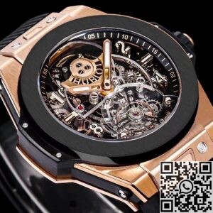 HB Factory Replica Hublot Big Bang 419 Rose Gold Black Ceramic