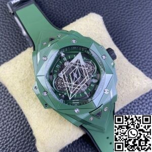 BBF Factory Fake Hublot Big Bang Bleu II 418.GX.5207.RX.MXM22 Green Ceramics