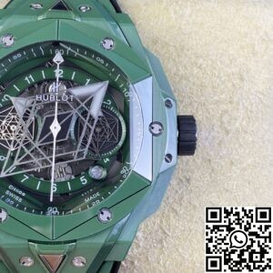 BBF Factory Fake Hublot Big Bang Bleu II 418.GX.5207.RX.MXM22 Green Ceramics
