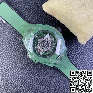 BBF Factory Fake Hublot Big Bang Bleu II 418.GX.5207.RX.MXM22 Green Ceramics