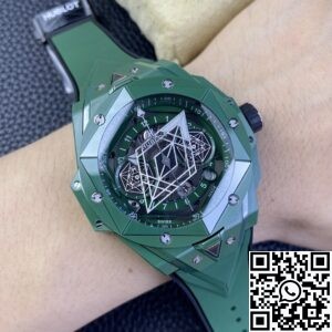 BBF Factory Fake Hublot Big Bang Bleu II 418.GX.5207.RX.MXM22 Green Ceramics