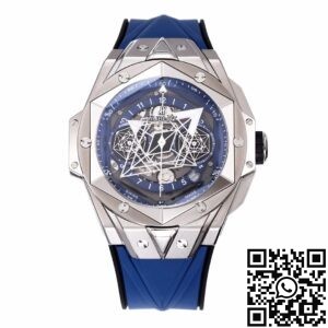 BBF Factory Fake Hublot Big Bang Sang Bleu II 418.NX.5107.RX.MXM20 Blue Dial