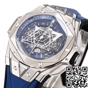 BBF Factory Fake Hublot Big Bang Sang Bleu II 418.NX.5107.RX.MXM20 Blue Dial