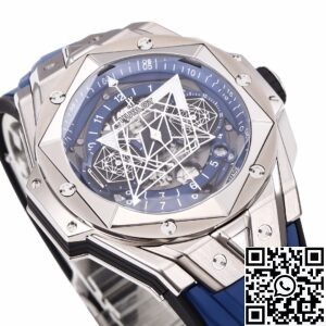 BBF Factory Fake Hublot Big Bang Sang Bleu II 418.NX.5107.RX.MXM20 Blue Dial