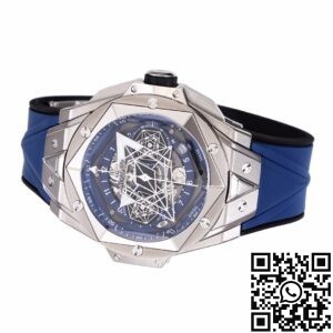 BBF Factory Fake Hublot Big Bang Sang Bleu II 418.NX.5107.RX.MXM20 Blue Dial