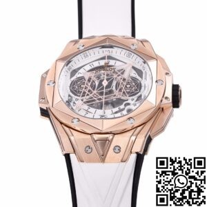 BBF Factory Fake Hublot Big Bang Sang Bleu II 418.OX.2001.RX.MXM20 18K King Gold