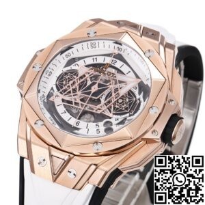 BBF Factory Fake Hublot Big Bang Sang Bleu II 418.OX.2001.RX.MXM20 18K King Gold