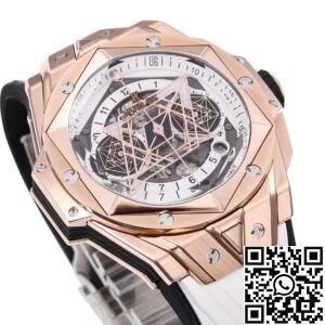 BBF Factory Fake Hublot Big Bang Sang Bleu II 418.OX.2001.RX.MXM20 18K King Gold