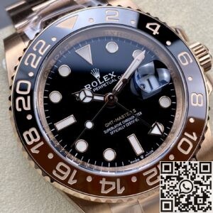 C+ Factory Fake Rolex GMT Master II M126715CHNR-0001 3285 Rose Gold Watch