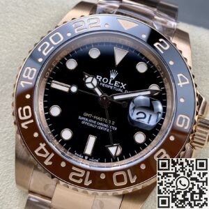 C+ Factory Fake Rolex GMT Master II M126715CHNR-0001 3285 Rose Gold Watch