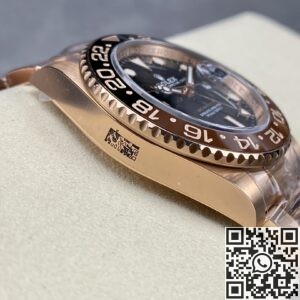 C+ Factory Fake Rolex GMT Master II M126715CHNR-0001 3285 Rose Gold Watch