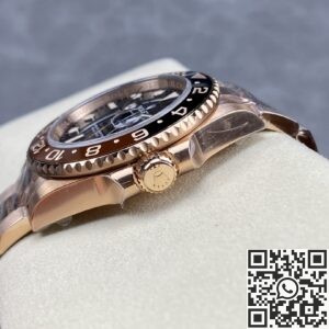 C+ Factory Fake Rolex GMT Master II M126715CHNR-0001 3285 Rose Gold Watch