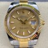 Clean Factory New Rolex Datejust M126333-0021 gold dial Watch