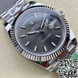 ARF Factory Fake Rolex Day Date M228239-0060 Grey Dial
