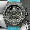 Custom Rolex Replica Daytona DIW Carbon Fiber Case Light Blue