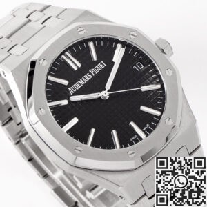 ZF Royal Oak Watch AP 15510ST.OO.1320ST.07 Black Dial
